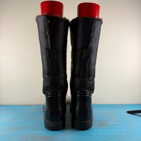 VELETTO Rubber & Suede Lace Up Fur Lined Boots sz 38 US 7.5 - Picture 4 of 9